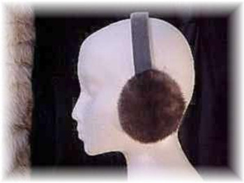 Blue Iris Mink Fur Earmuffs Blue Iris Mink Fur Earmuffs