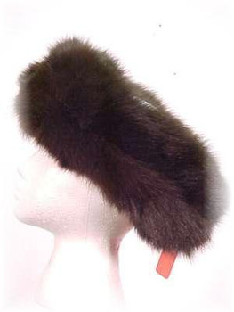 Brown Fox Fur Head Wrap - Full Skin Brown Fox Fur Head Wrap - Full Skin