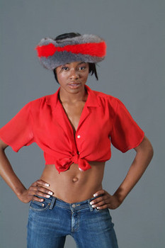 Gray and Red Fox Fur Headband Gray and Red Fox Fur Headband