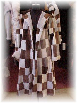Multicolor Sheared Mink Fur Coat Multicolor Sheared Mink Fur Coat