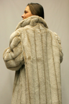 Faux Fur Mink Coat Faux Fur Snow Top Coat Fur Type: Faux Mink Collar: Shawl Length 48 Inches Hook and Eyes Closure Manufactured: USA
