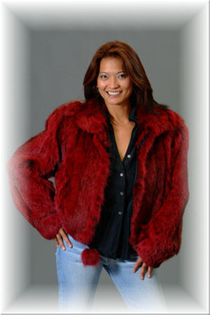 Burgundy Lynx Fur Jacket Burgundy Lynx Fur Jacket