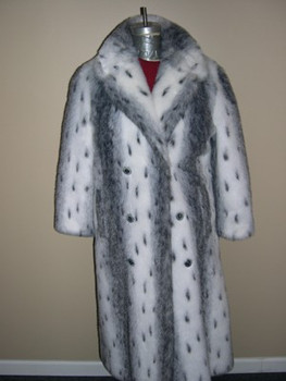 Faux Natural Seal Long Coat