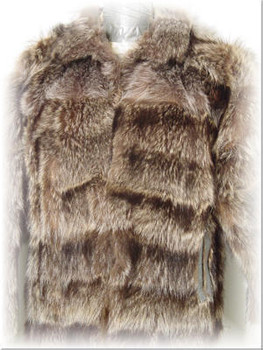 Full Skin Raccoon Fur Jacket with Raccoon Fur Collar Full Skin Raccoon Fur Jacket with Raccoon Fur Collar