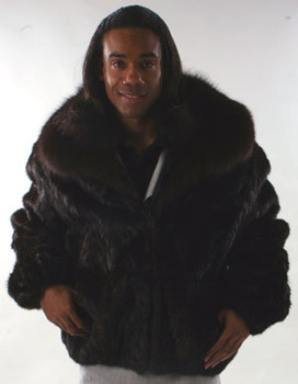 Sectional Mink with Brown Fox Jacket Sectional Mink with Brown Fox Jacket