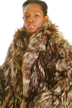 Silver fox Sectional jacket with Standup Collar Silver fox Sectional jacket with Standup Collar