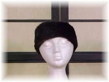Full Skin Dark Mahogany Mink Fur Head Wrap Full Skin Dark Mahogany Mink Fur Head Wrap