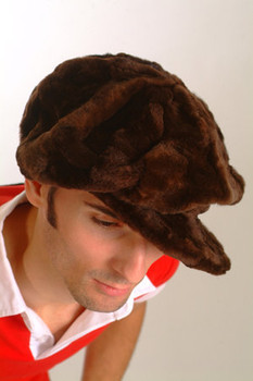 Brown Hat Mink Fur Men's