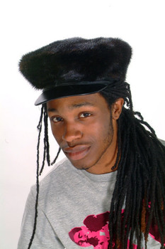 Leather and Mink Fur Hat
