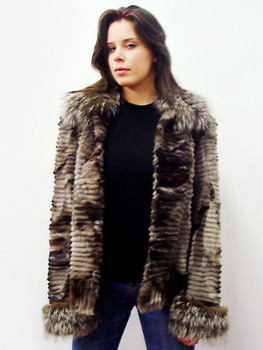 Brown Fox Sheared Fur Design Jacket