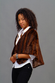 Brown Mink Fur Shawl Brown Mink Fur Shawl