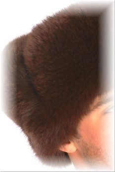 Brown Fox Fur Trooper Hat Fox Trooper Hat Color: Brown Fox Genuine Fur Full Pelt Brown Leather Trimmed With Leather Top Also Available for Ladies Fur Origin: USA Manufactured: USA