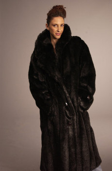 Black Faux Fur Coat 2