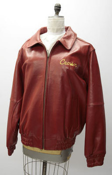 Leather Mens Red Crown Jacket Leather Mens Red Crown Jacket