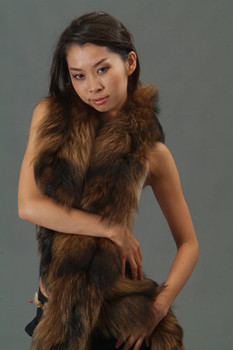 Brown Fox Tail Fur Scarf Brown Fox Tail Fur Scarf