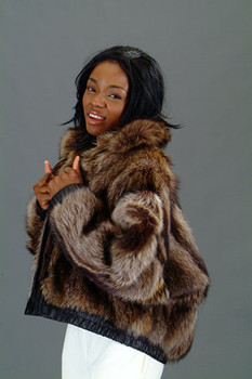 Raccoon Fur Bomber Jacket