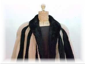 Zebra Pattern Full Skin Mink Fur Coat