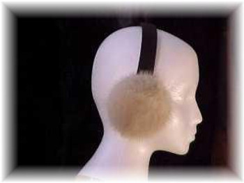 Tourmaline Mink Fur Earmuffs