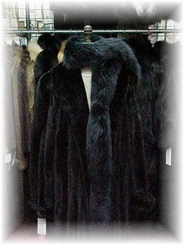 Dyed Blue Fox Tail Fur Scarf