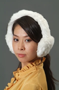 White Rabbit Fur Earmuffs