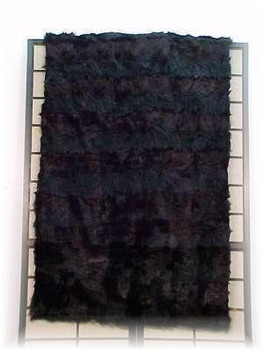 Dyed Black Goat Fur Blanket Dyed Black Goat Fur Blanket