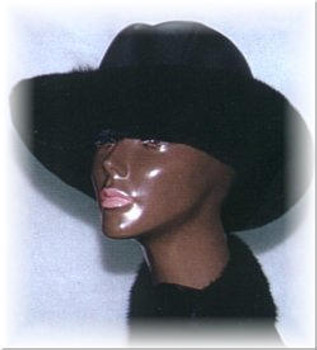 Mink Cowboy Fur Hat with Leather Crown Mink Cowboy Fur Hat with Leather Crown