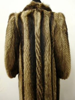 Vintage Fur Raccoon Ladies Coat Vintage Fur Raccoon Coat Length 48" Cross back 15" Sleeve 39 1/2" Straight Sleeves Hook and Eye Closure Fur Origin: USA Manufacturing: USA Vintage is a Pre-Owned Or Estate Piece One Of a kind, From Our Fur Collections "Sold as Is" All Sales are Final