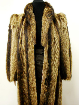 Vintage Fur Raccoon Ladies Coat Vintage Fur Raccoon Coat Length 48" Cross back 15" Sleeve 39 1/2" Straight Sleeves Hook and Eye Closure Fur Origin: USA Manufacturing: USA Vintage is a Pre-Owned Or Estate Piece One Of a kind, From Our Fur Collections "Sold as Is" All Sales are Final Vintage Fur Raccoon Ladies Coat Vintage Fur Raccoon Coat Length 48" Cross back 15" Sleeve 39 1/2" Straight Sleeves Hook and Eye Closure Fur Origin: USA Manufacturing: USA Vintage is a Pre-Owned Or Estate Piece One Of a kind, From Our Fur Collections "Sold as Is" All Sales are Final