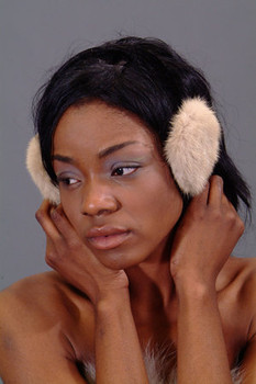 Beige Mink Fur Earmuffs Beige Mink Fur Earmuffs