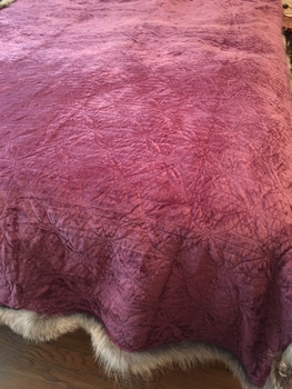 Coyote genuine fur  blanket lined with velour London Fog 