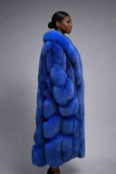 Dyed Blue Fox 52" Leather Inserts