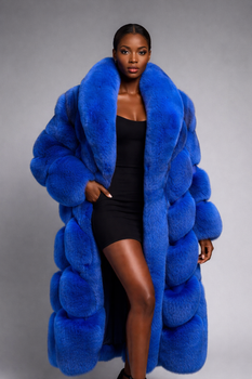 Dyed Blue Fox 52" Leather Inserts