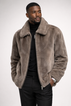 Silverblue Mink Bomber 30" Long