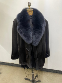 Dyed Grey Mink 30" Long