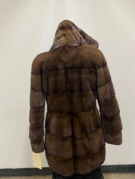 Brown Mink with Lynx Collar