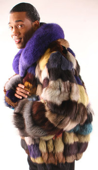 Multicolor Fox Sectional Jacket and Fullsking Collar