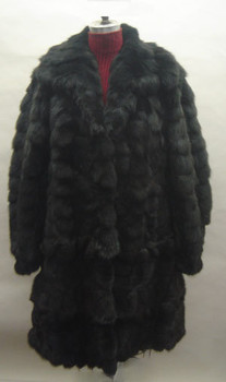Gray Fox 3/4 Fur Jacket with Flare Style