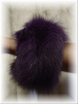 Dyed Plum Purple Fox Fur Cuffs Dyed Plum Purple Fox Fur Cuffs