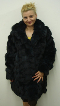 Dyed Fox White Fur 3/4 Jacket Dyed Fox White Fur 3/4 Jacket
