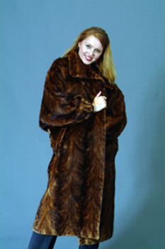 Vintage Fur Mink Sectional Long Coat Vintage Fur Mink Sectional Long Coat