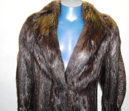 Vintage Used Full skin beaver (big rip in left arm) Full Skin Fox Bolero Jacket Sold in Listed Sizes ONLY Fur Origin: Norway Hook and Eyes Closure Shoulder to Shoulder 18" Inside Crossback 15" Collar To Bottom 36" Sweep 50" Shoulder To Sleeve 30" Neck To Sleeve 25"