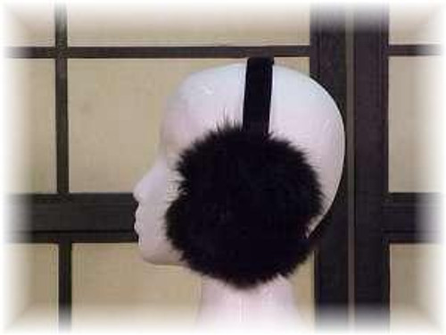 Black Fox Earmuffs  Fur Earmuffs Padded Ear Pieces One Size Fits All Fur Origin: Norway Manufacturing: USA