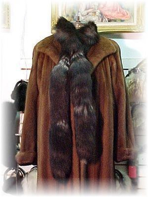 Indigo Fox Tail Boa  Fur tail boa Made from Fox Tails Fluffy Boa/Scarf Width: 3 Inches Length: 60+ Fur Origin: Norway Manufactured: USA