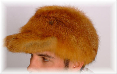 Red Fox Fur Baseball Cap  Red Fox Fur Baseball Cap Full Pelt Fur Origin: USA Manufacturing: USA