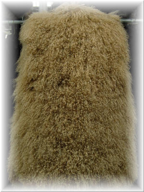 Full Skin Curly Lamb Vest Tibetan lamb vest Color: Dyed Brown Hook and Eye Closure Fur Origin: Tibetan Manufactured: USA