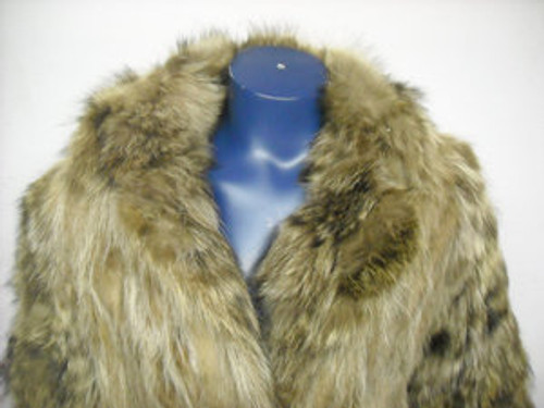 Vintage Raccoon Pieces Coat Raccoon vintage Fur coat Stand Up Collar Stright Sleeves Size: Large Light, Very Warm and Comfortable Hook and Eye Closure Fur Origin: USA Manufacturing: USA Vintage is a Pre-Owned Or Estate Piece One Of a kind, From Our Fur Collections Shoulder To Shoulder: 20" Inside Crossback:17" Collar to Bottom: 48" Sweep: 60" Neck to Sleeve: 34"
