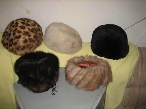 Assorted Fur Hats Black Mink Black Mink Leopard Lunarain Mink Silver Mink