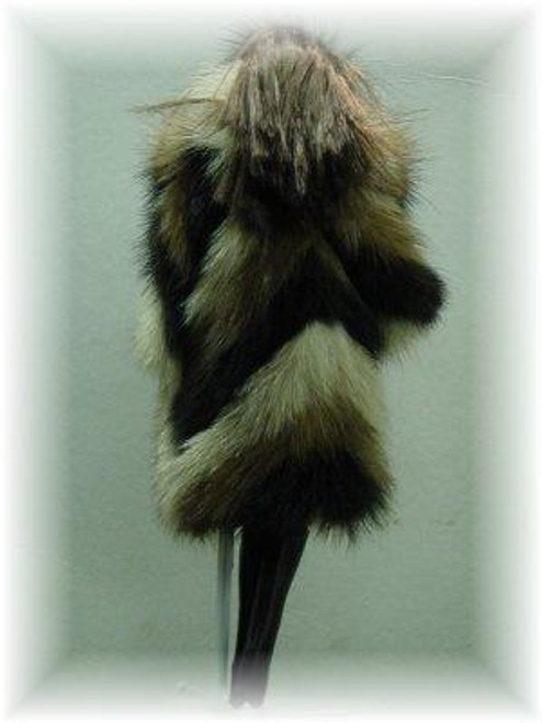 Doll's Multicolor Mink Fur Coat  Coat Made From Sectional Multicolor Mink Fur Collar Shown is Shawl Collar Detachable Matching Headwrap, Included Handmade Leather Bag, Included Handmade Leather Boots, Included Stand, Used to Hold Doll, Included Fur Origin: Norway Manufactured in USA