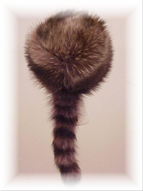 Raccoon "Daniel Boone" Fur Hat SPECIAL SALE FOR HOLIDAY SEASON Full Skin Fur Hat Also Known As "Coon Skin Cap" Quilted Lining Fur Origin: USA Manufacturing: USA
