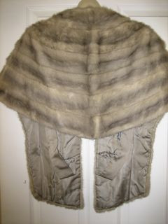 Vintage Blue Iris Mink Stole - furoutlet